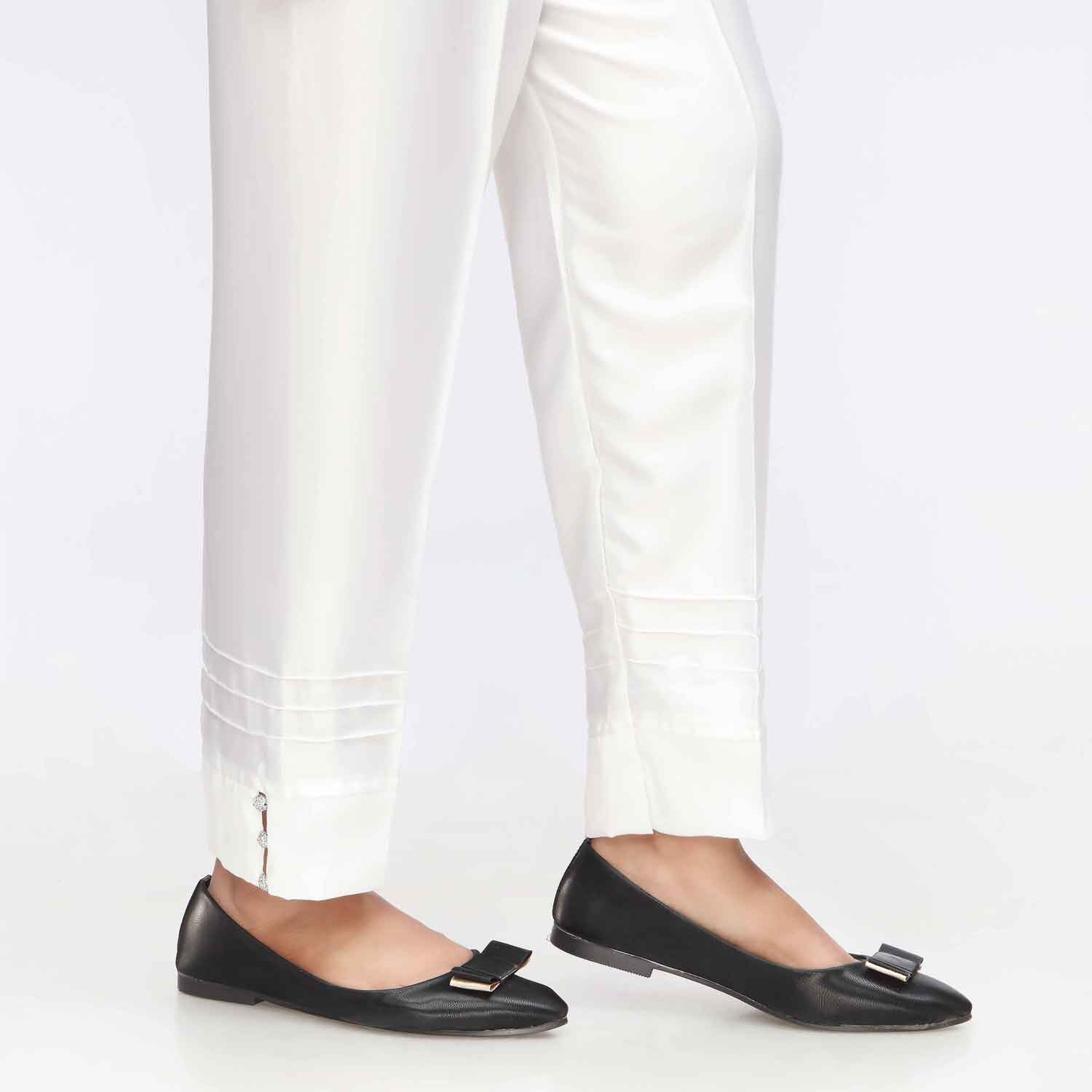White Shamoz Silk Slim Fit Trouser PW3612