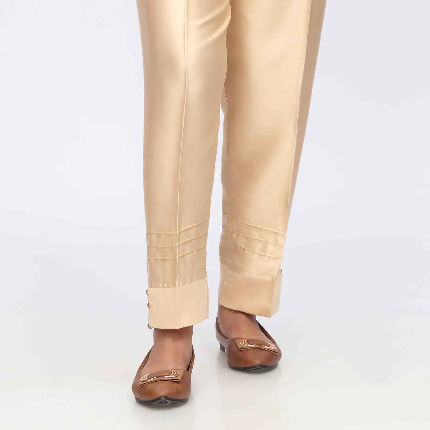Beige Shamoz Silk Slim Fit Trouser PW3612