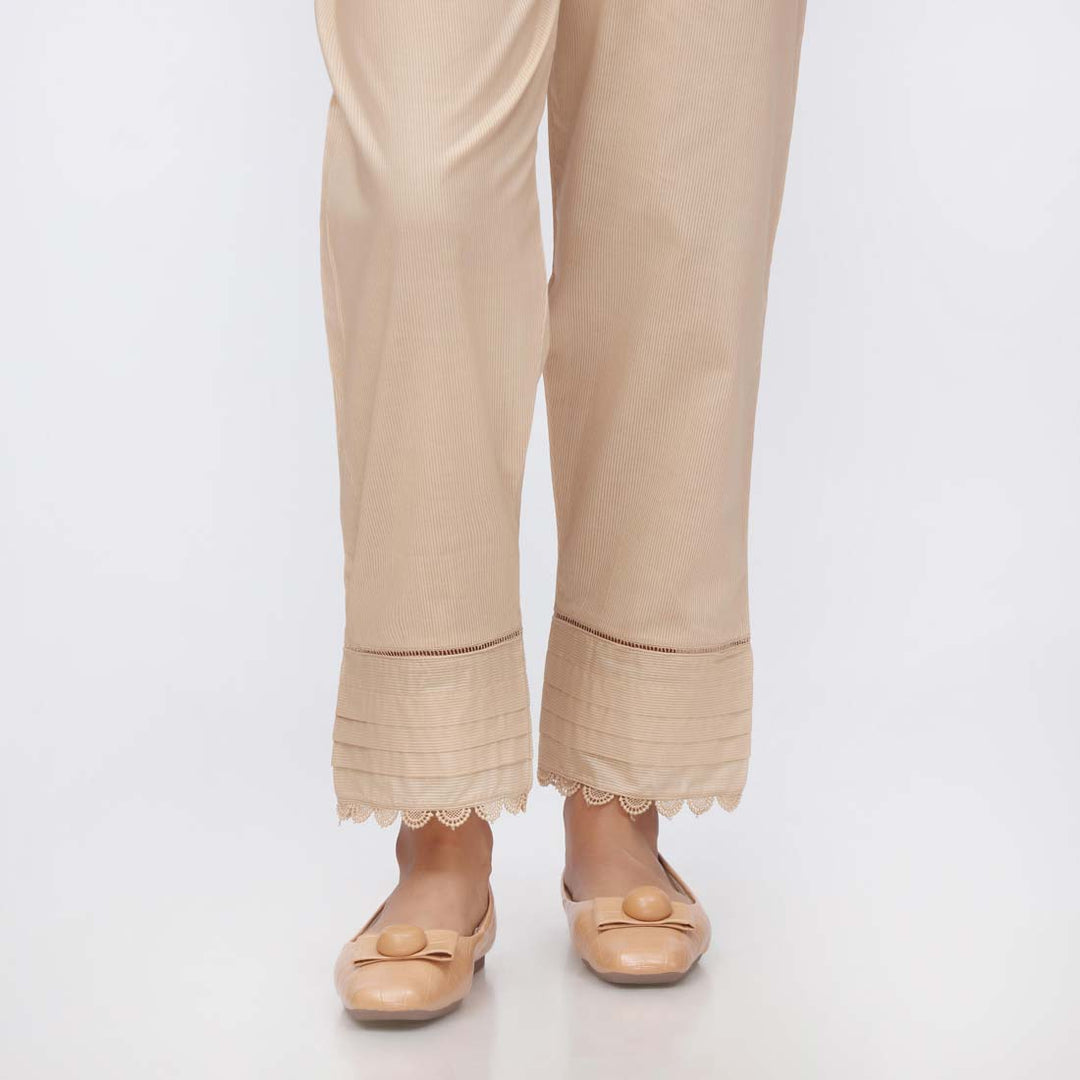 Beige Stripe Broshia Straight Fit Trouser PW3623