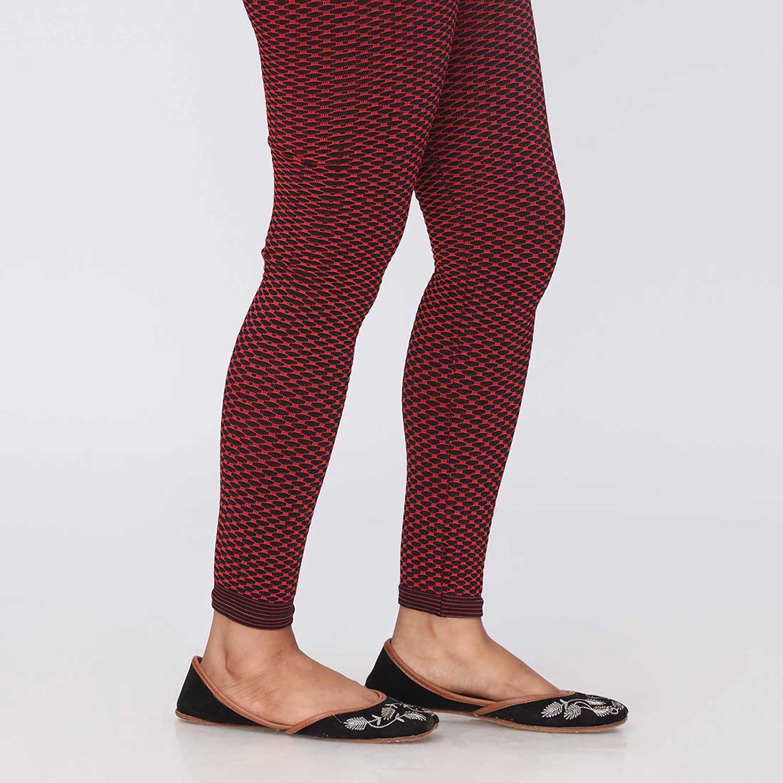 Maroon Two Tone Jersey Tights PW3634
