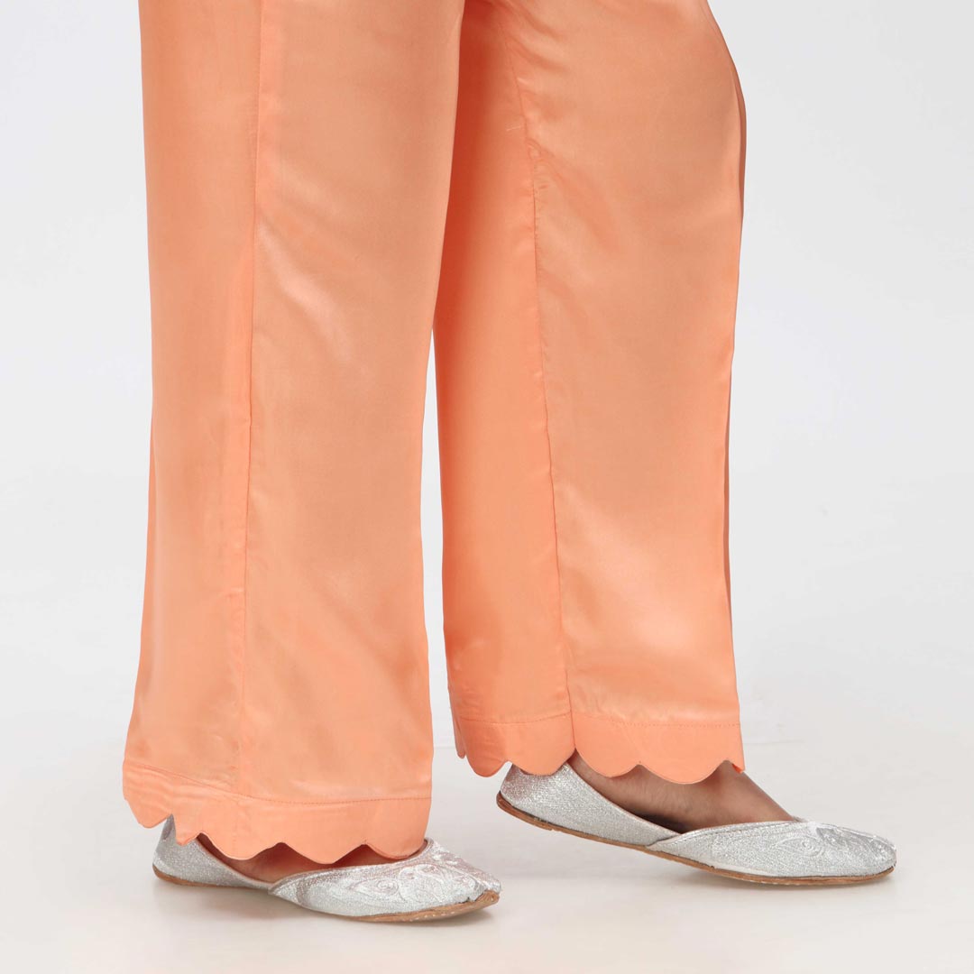 Orange Scallops Cambric Straight Trouser PW3645