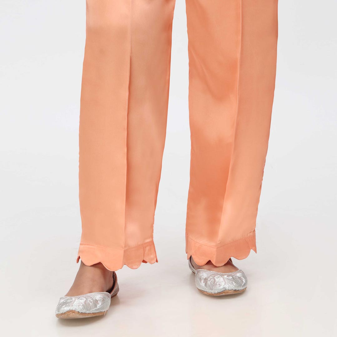 Orange Scallops Cambric Straight Trouser PW3645