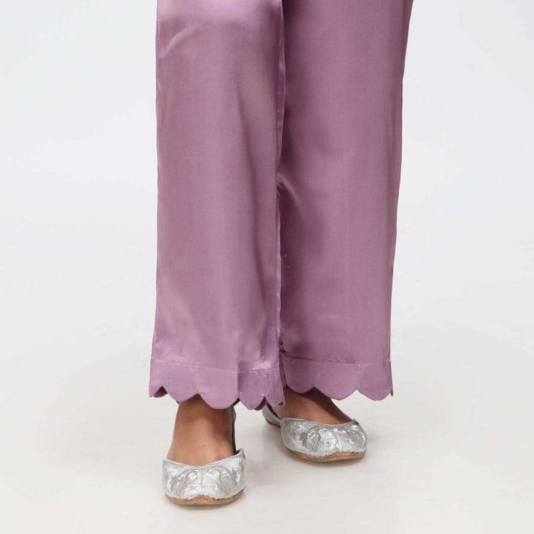 Purple Scallops Cambric Straight Trouser PW3645