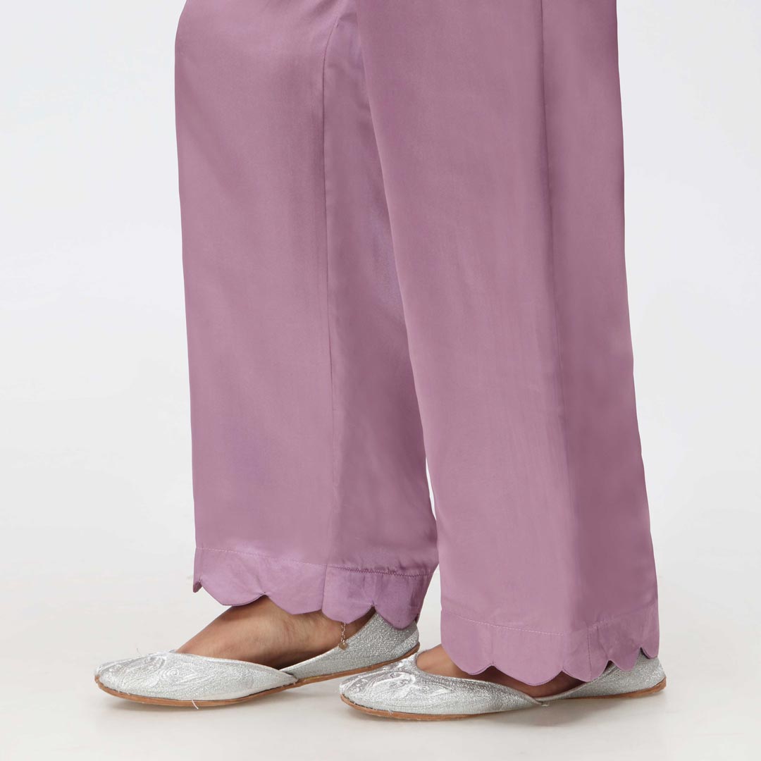 Purple Scallops Cambric Straight Trouser PW3645