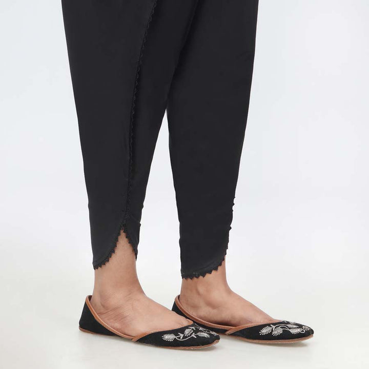 Black Cambric Tulip Shalwar PW3656