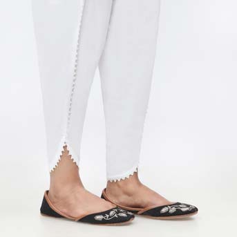 White Cambric Tulip Shalwar PW3656