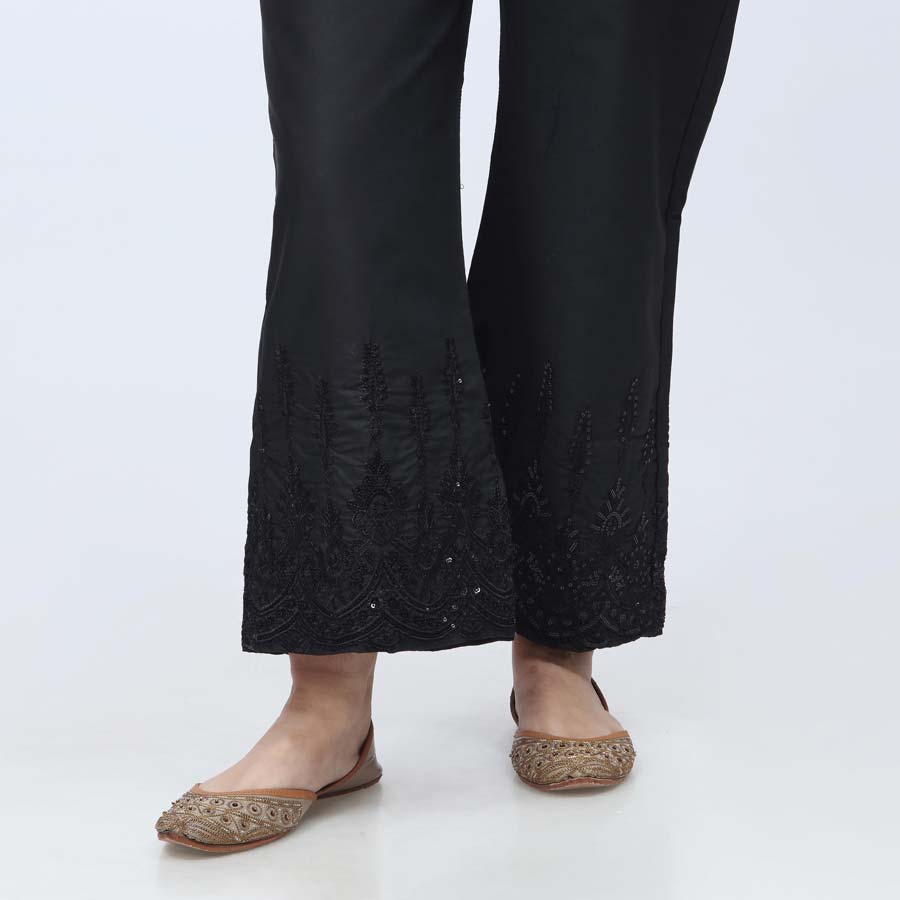 Black Embroidered Cambric Trouser PW3660