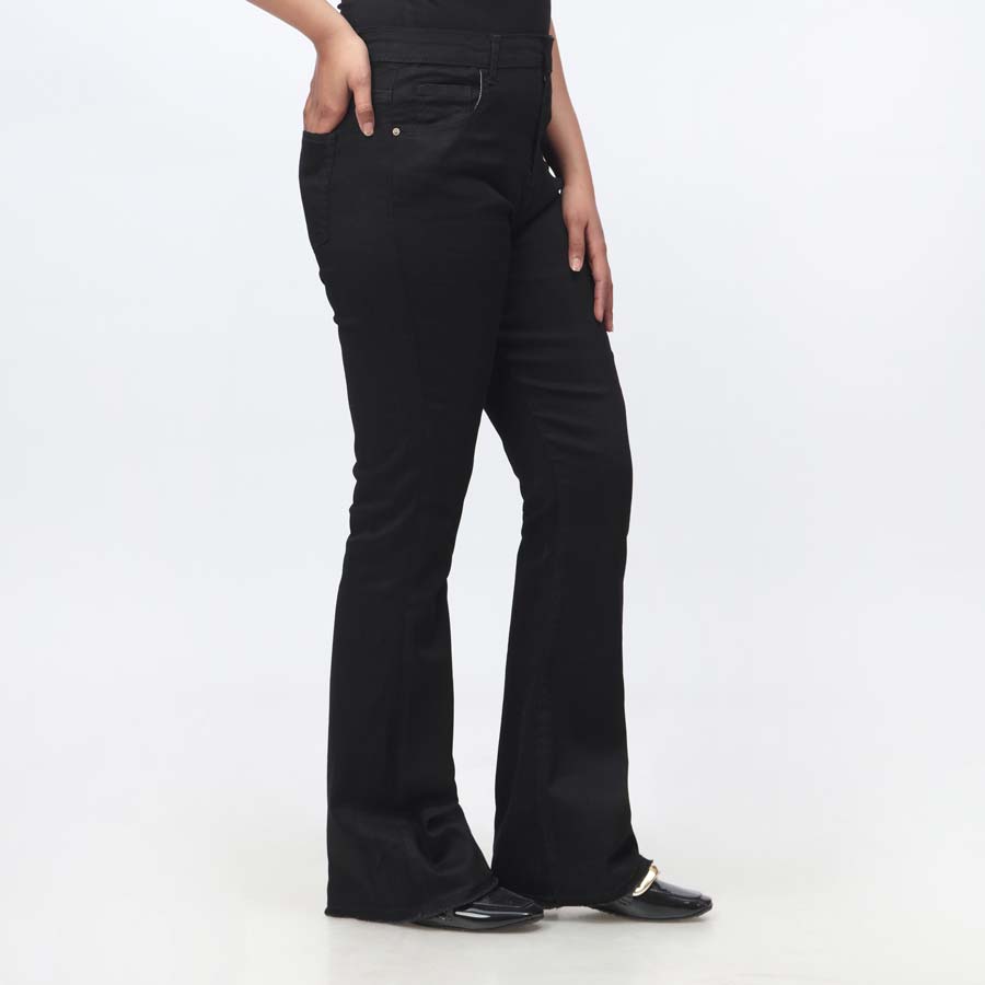 Black Flapper Fit Denim Pant PW3681