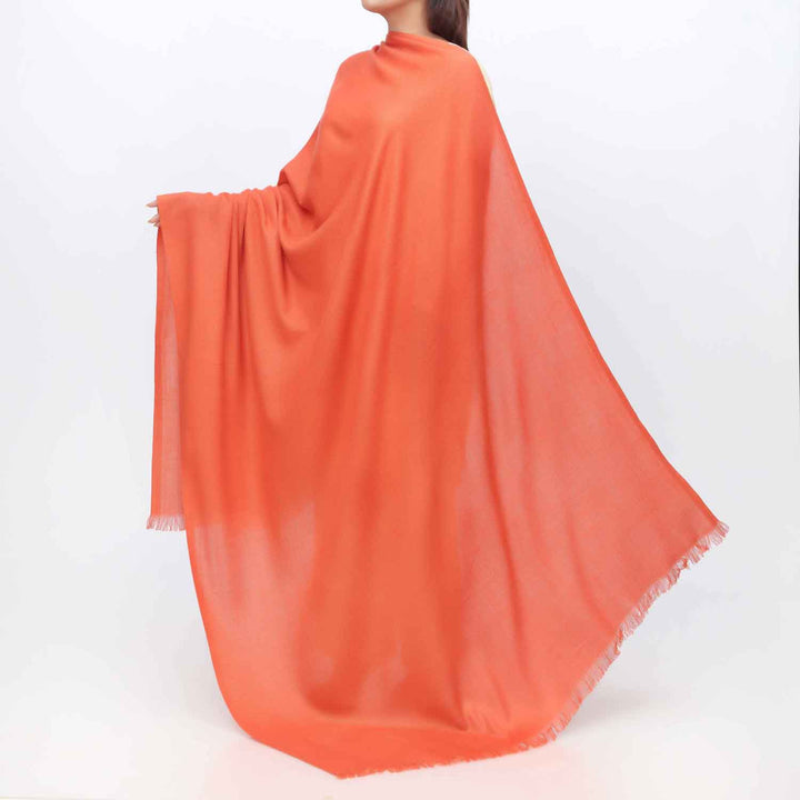 Orange Moonlight Plain Shawl PW3723