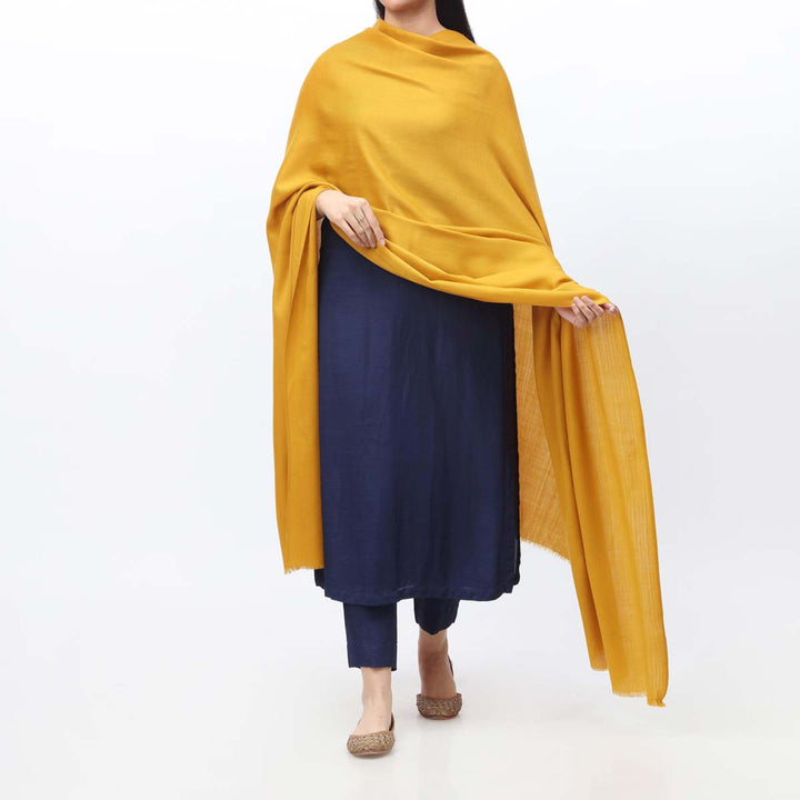 Mustard Plain Shawl PW3735