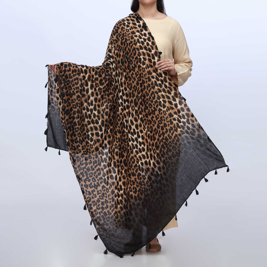 Brown Digital Printed Dupatta PW3758