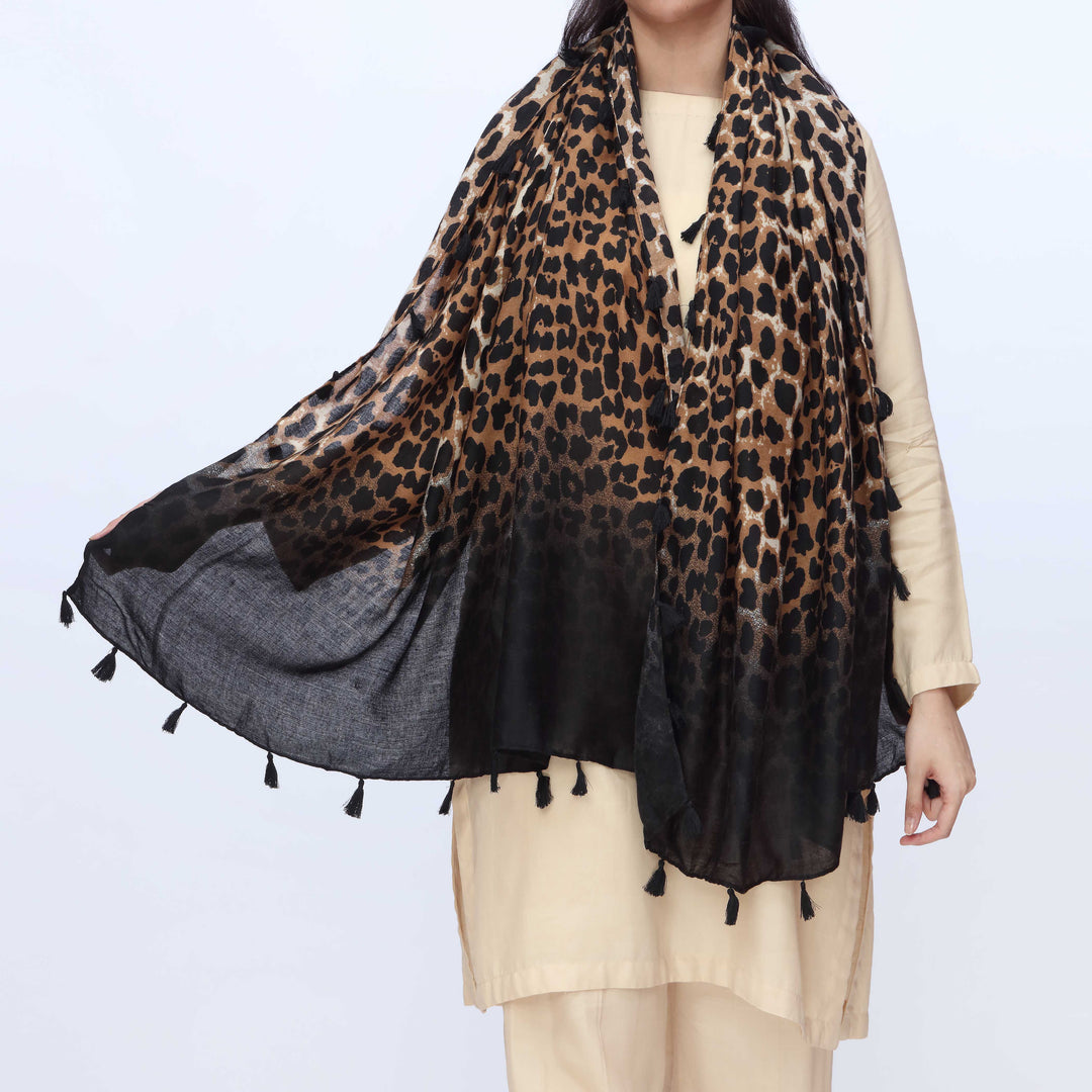 Brown Digital Printed Dupatta PW3758