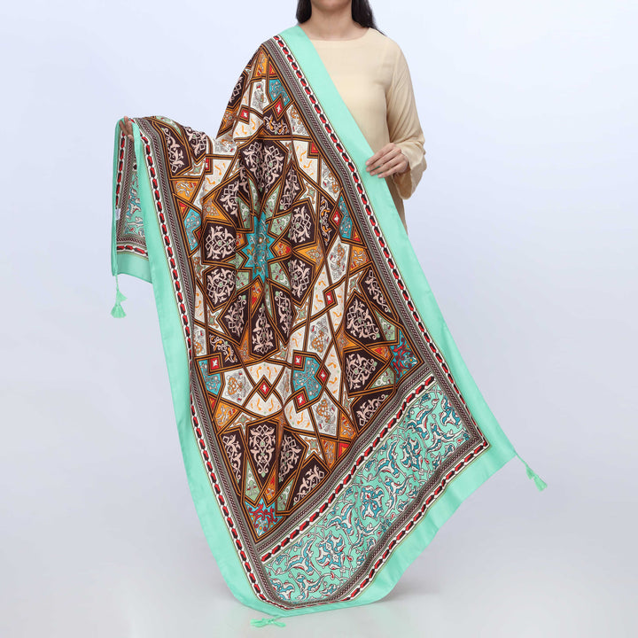 Green Digital Printed Dupatta PW3768