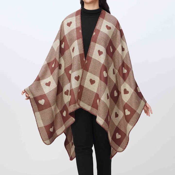 Maroon Cape Shawl PW3841