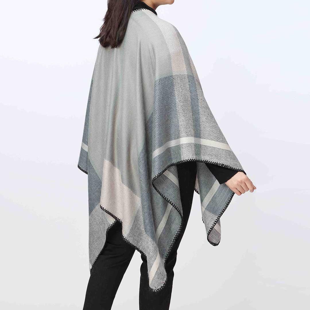 Grey Cape Shawl PW3844