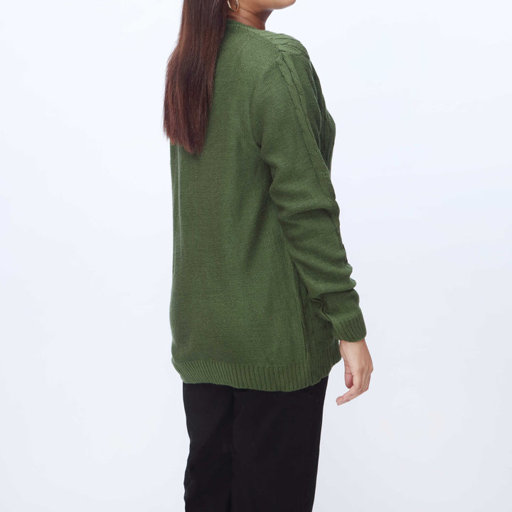 Olive Mid Length Cardigan PW3901