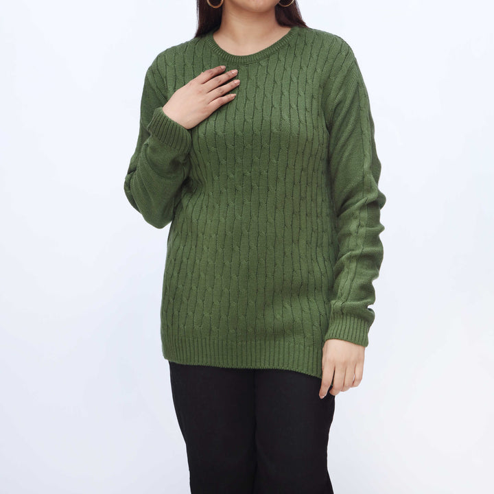 Olive Mid Length Cardigan PW3901