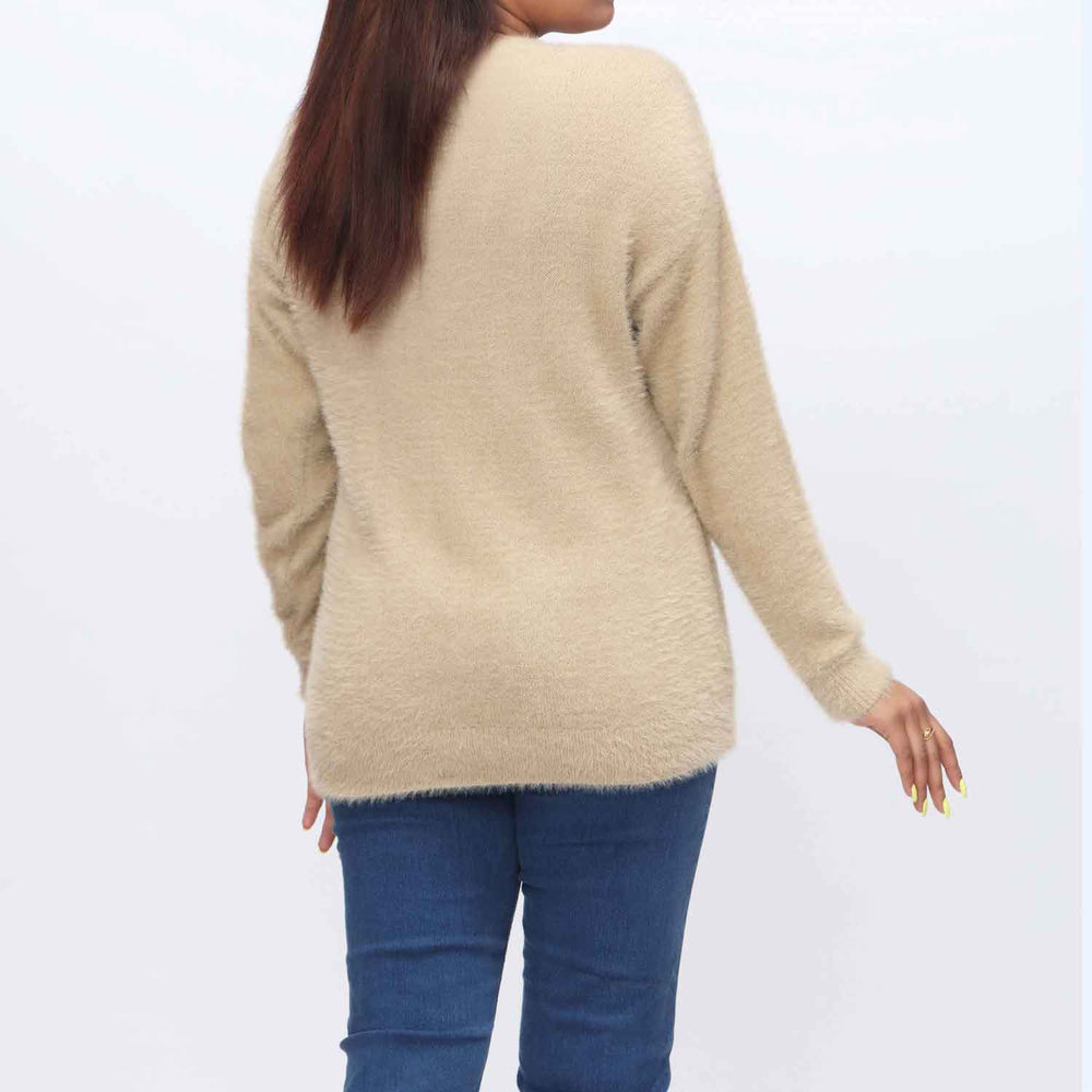 Beige Mid Length Cardigan  PW3902