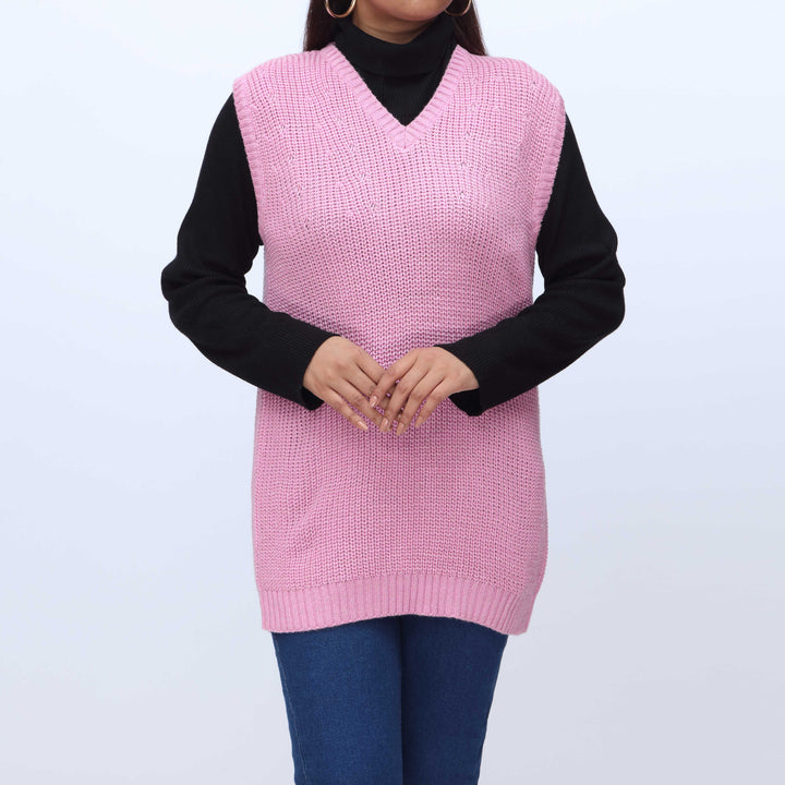 Plum Sleeveless Cardigan PW3903