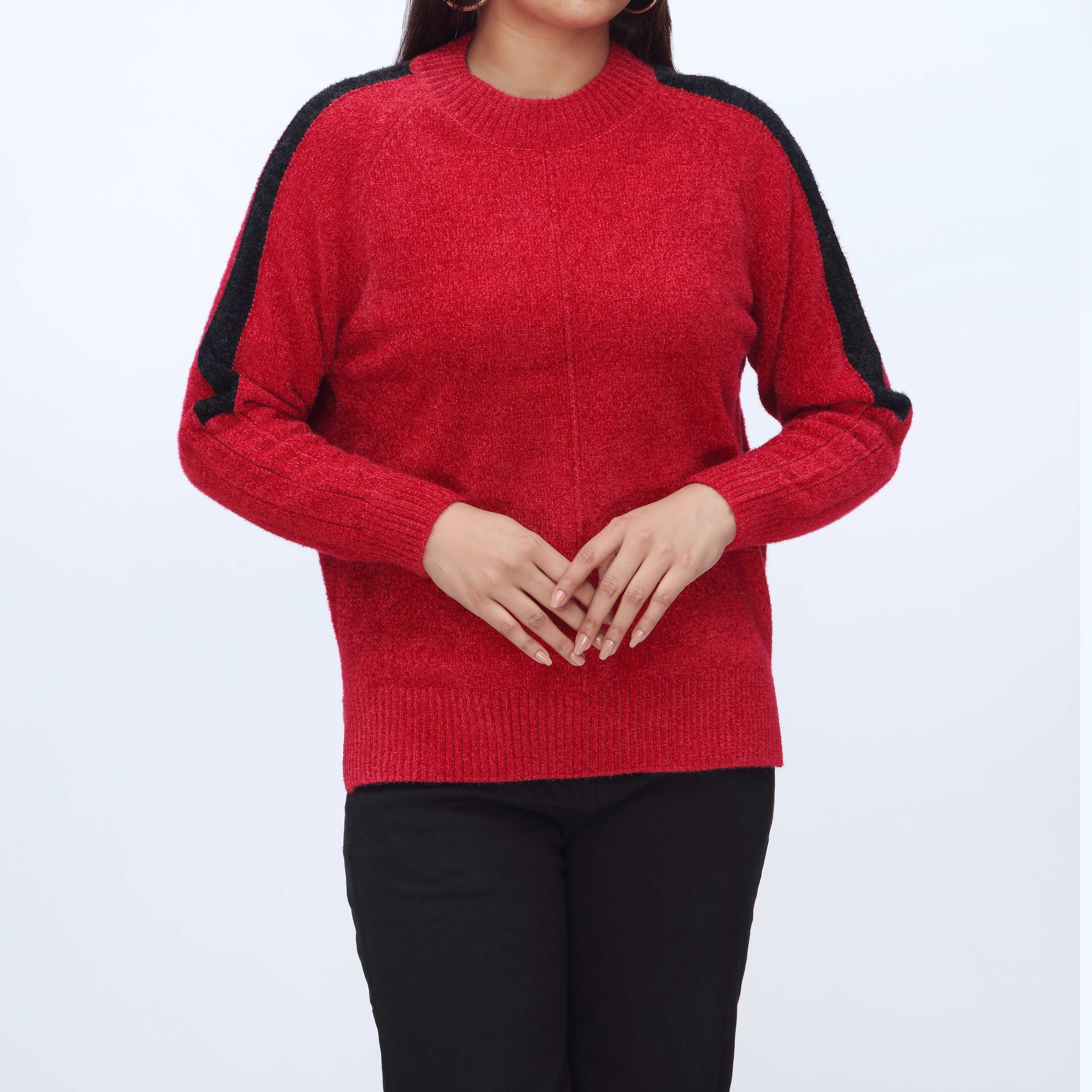 Red Mid Length Cardigan PW3931