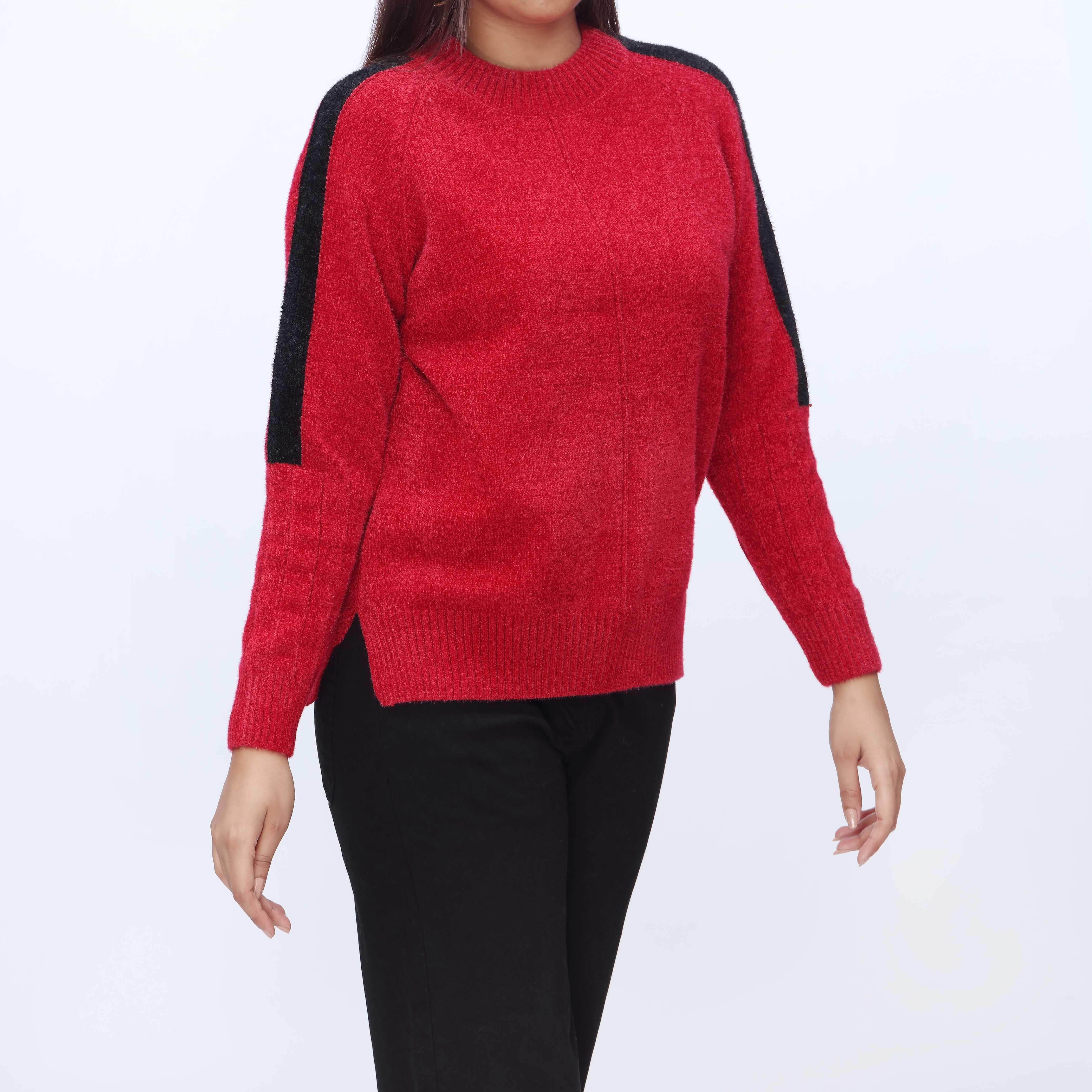 Red Mid Length Cardigan PW3931