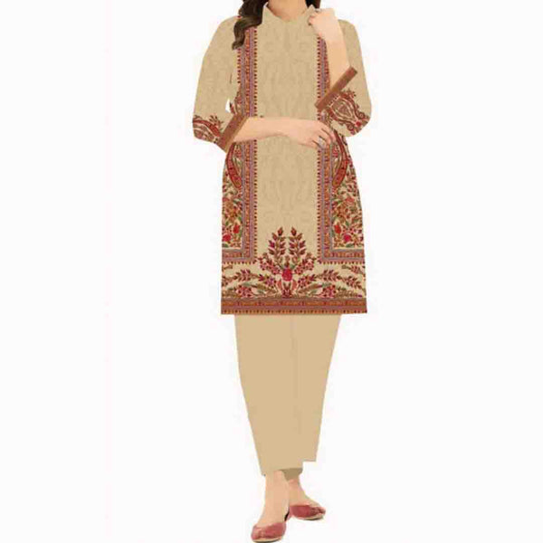 1PC- Unstitched Printed Khaddar Shirt PW8321