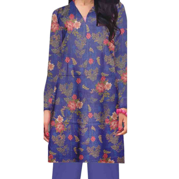 1PC- Unstitched Printed Khaddar Shirt PW8356