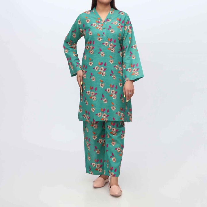 2PC- Printed Khaddar Shirt & Trouser PW9033