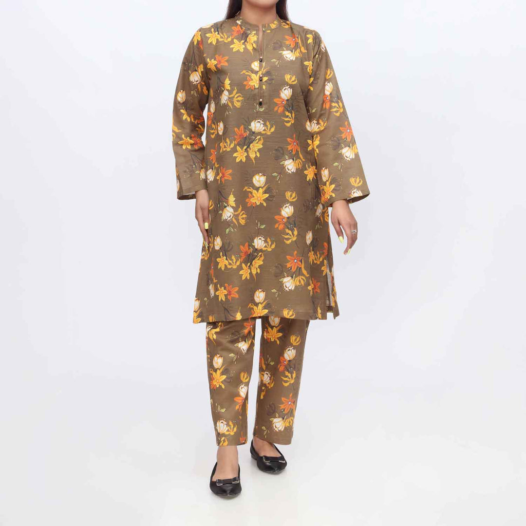 2PC- Printed Khaddar Shirt & Trouser PW9034