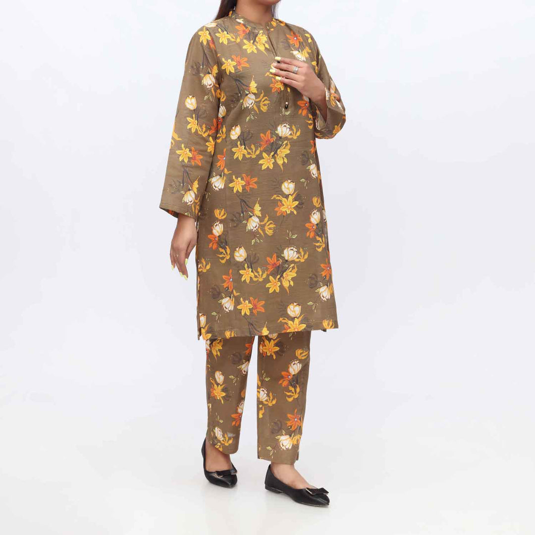 2PC- Printed Khaddar Shirt & Trouser PW9034