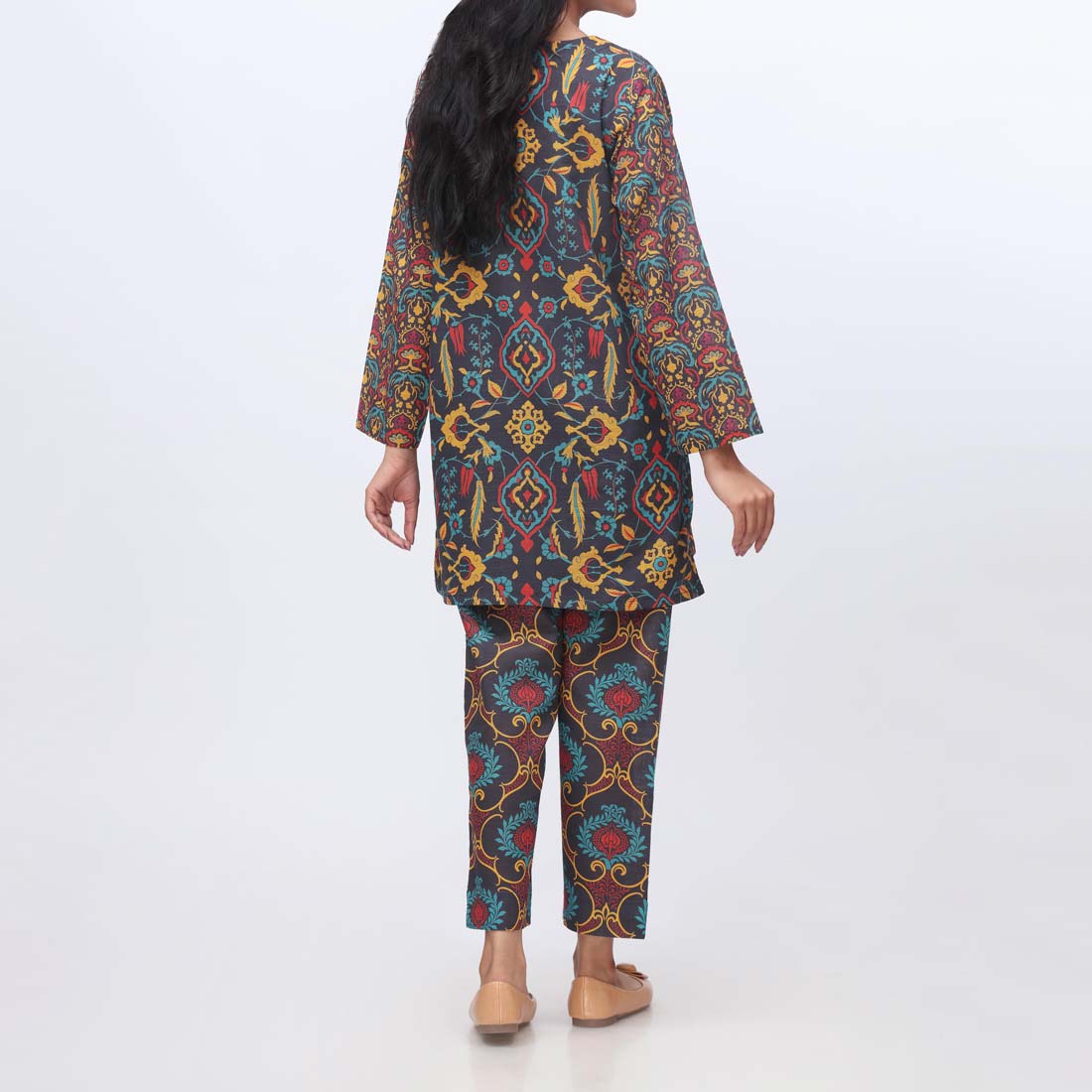 2PC- Printed Khaddar Suit PW9122