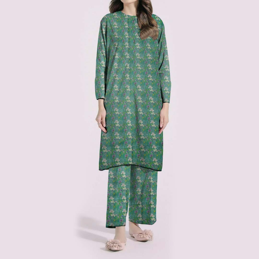 2PC- Unstitched Digital Printed Khaddar Suit PW9321