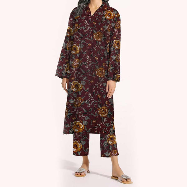 2PC- Unstitched Printed Khaddar Suit PW9346