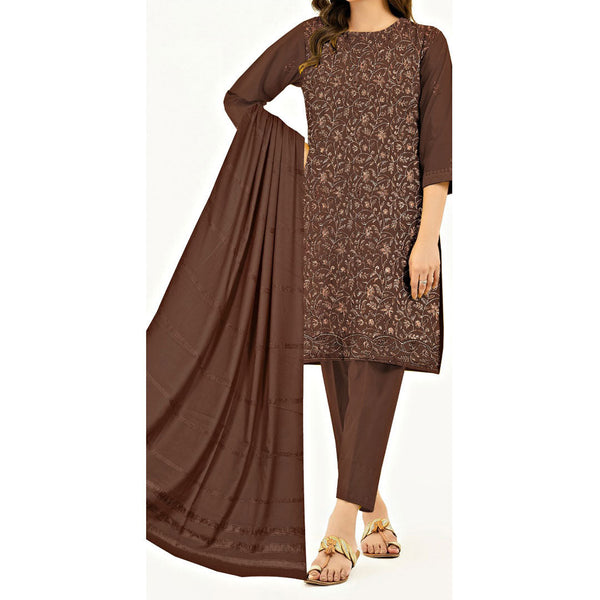 3PC- Unstitched Embroidered Suit PW9388