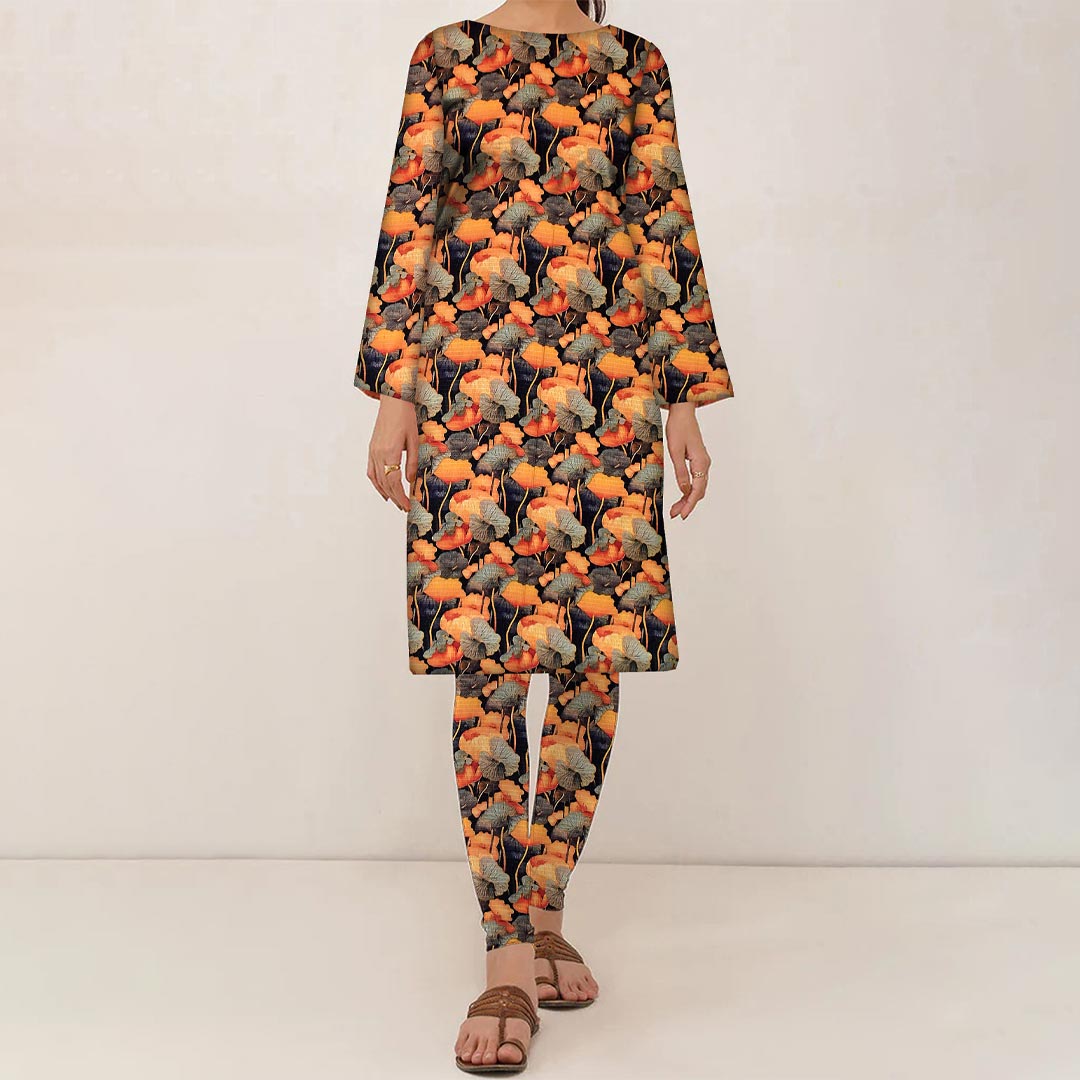 2PC- UnStitched Digital Printed Linen Suit PW9465