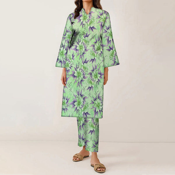 2PC- Unstitched Digital Printed Linen Suit PW9466