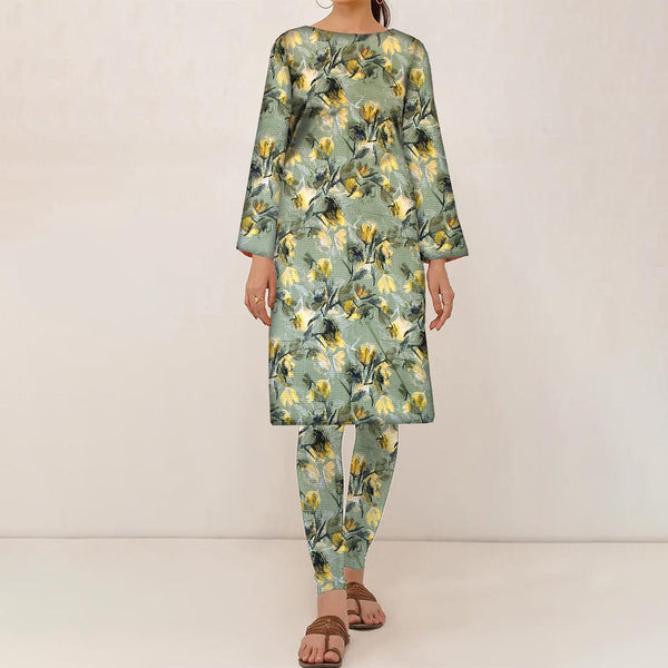 2PC- Unstitched Digital Printed Linen Suit PW9468
