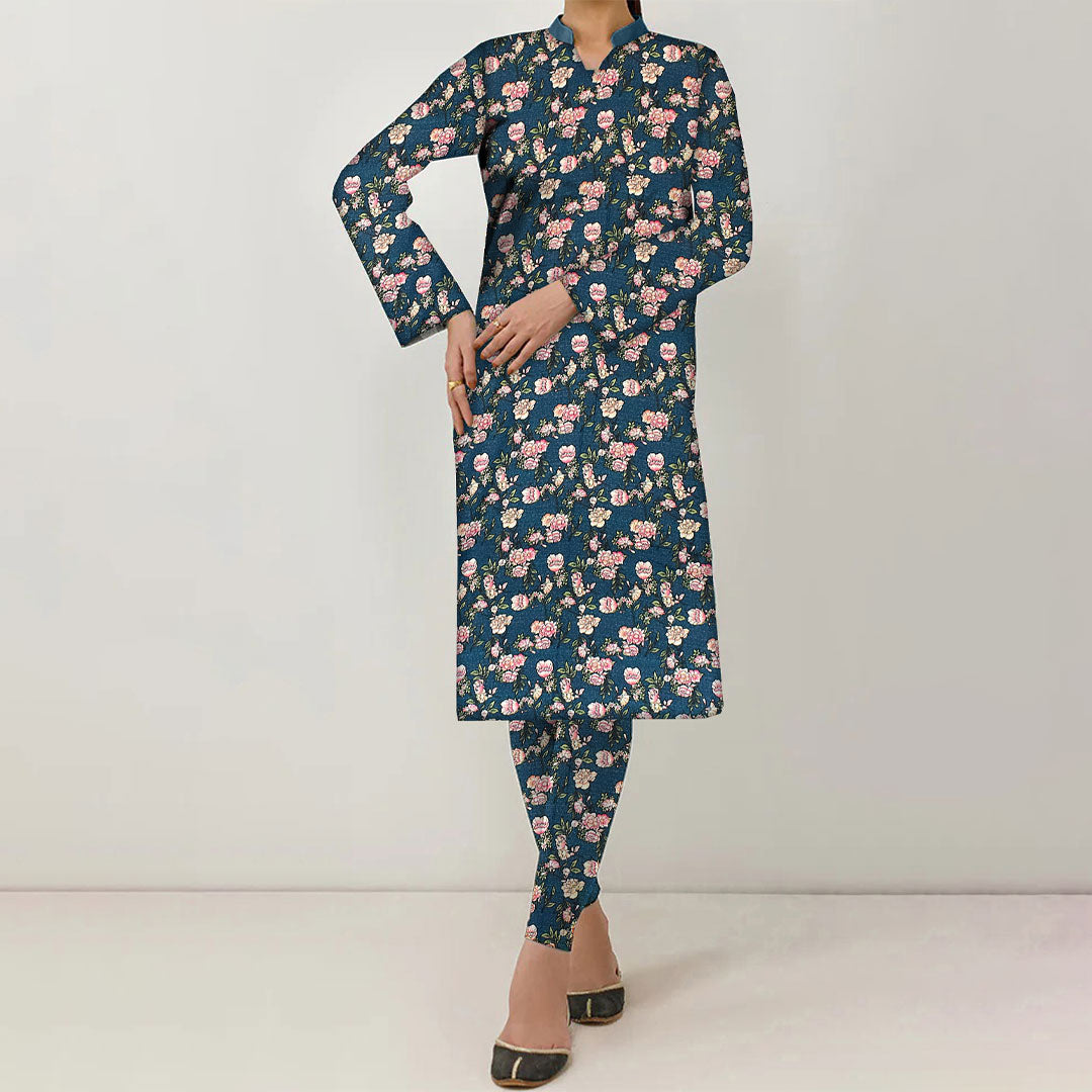 2PC- UnStitched Digital Printed Linen Suit PW9486