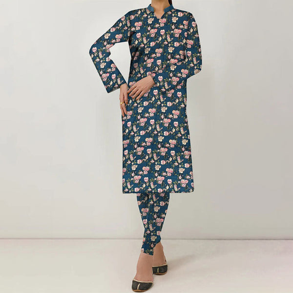 2PC- Unstitched Digital Printed Linen Suit PW9486