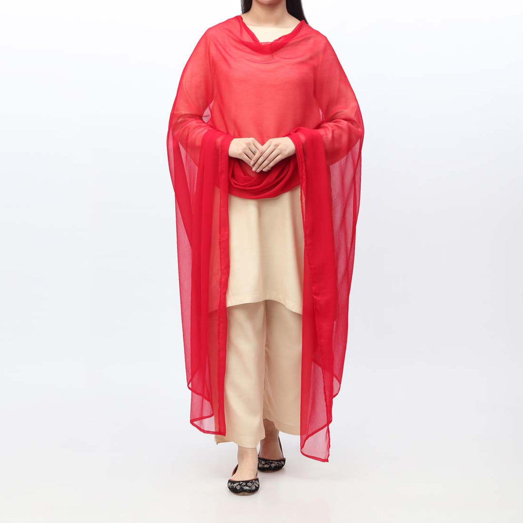 Red Chiffon Dupatta PW9708