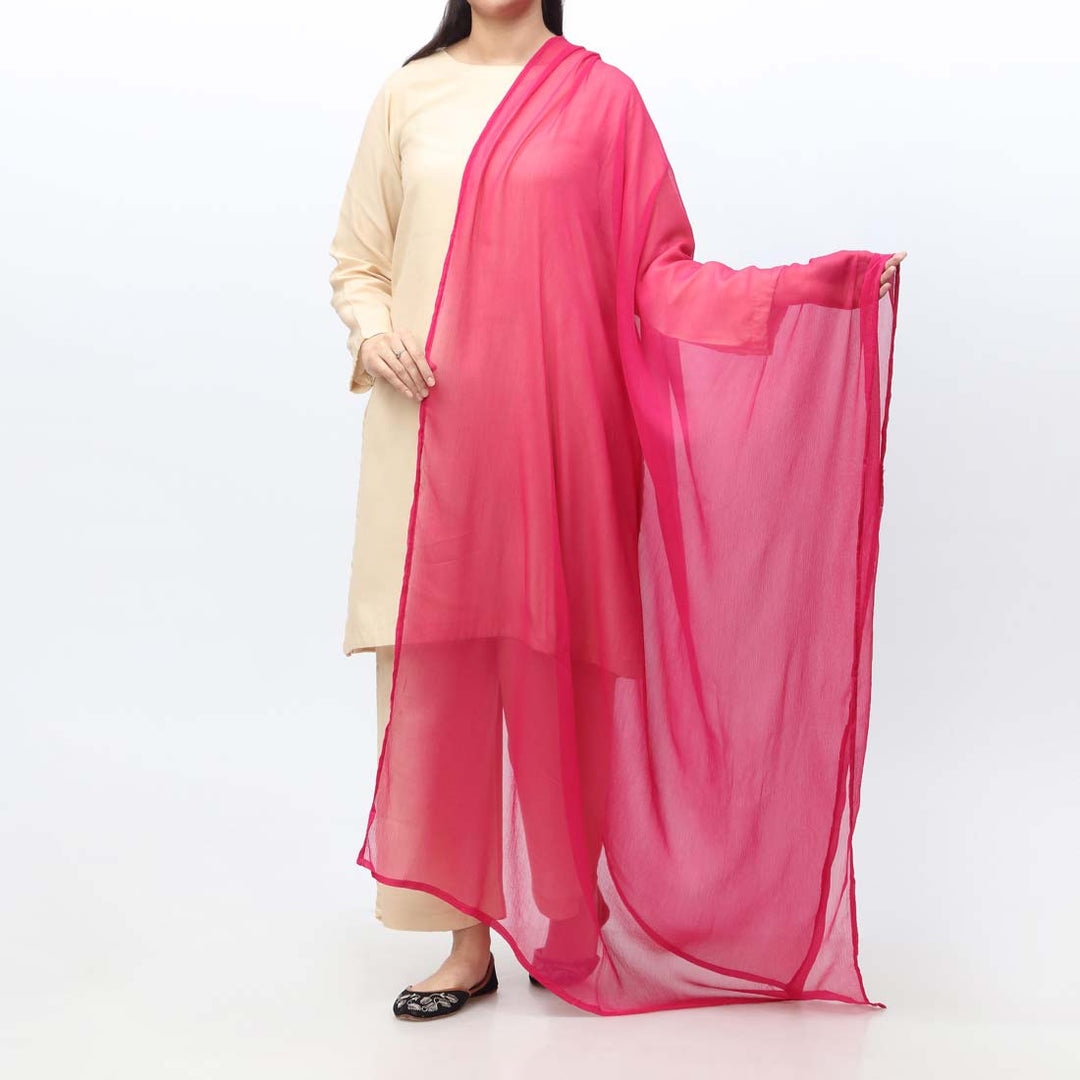 Pink Chiffon Dupatta PW9708