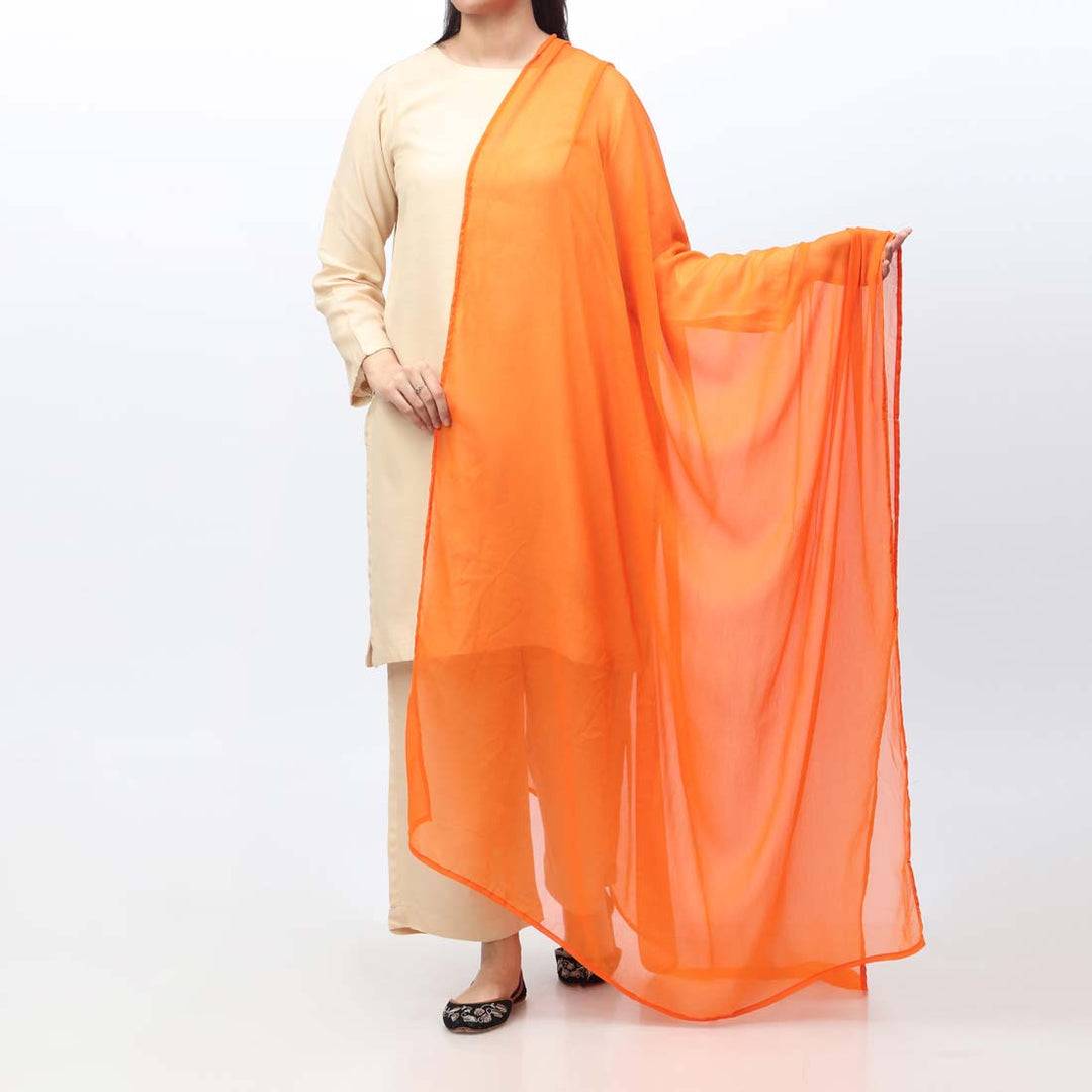 Orange Chiffon Dupatta PW9708