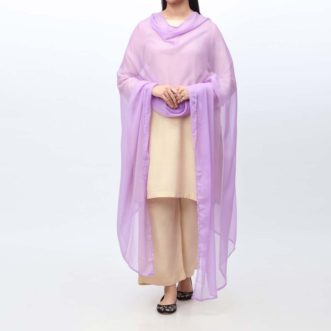 Lilac Chiffon Dupatta PW9708