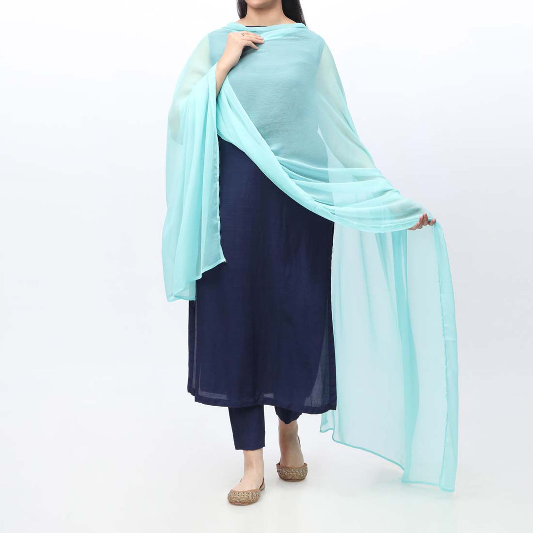 Aqua Green Chiffon Dupatta PW9708