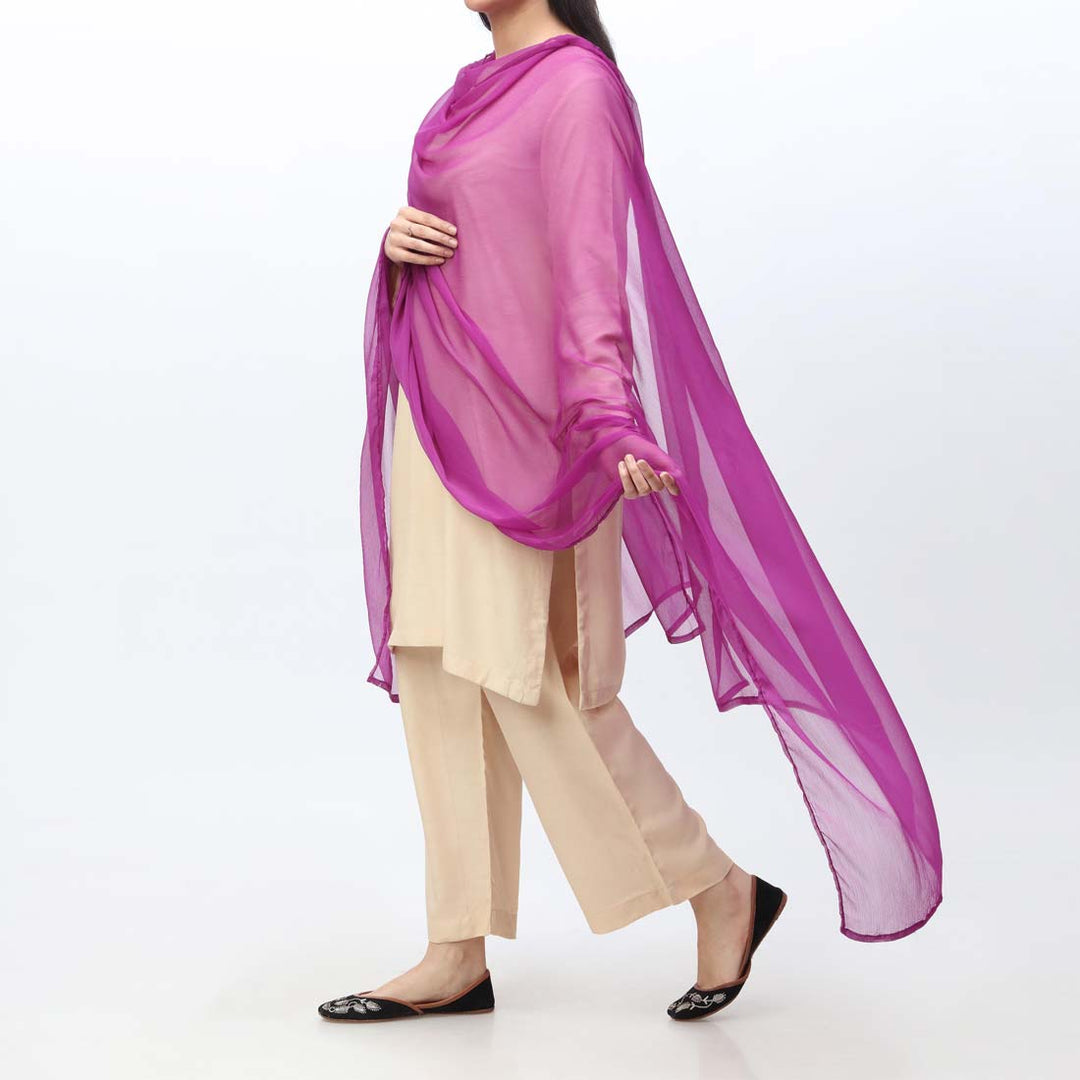 Purple Chiffon Dupatta PW9708