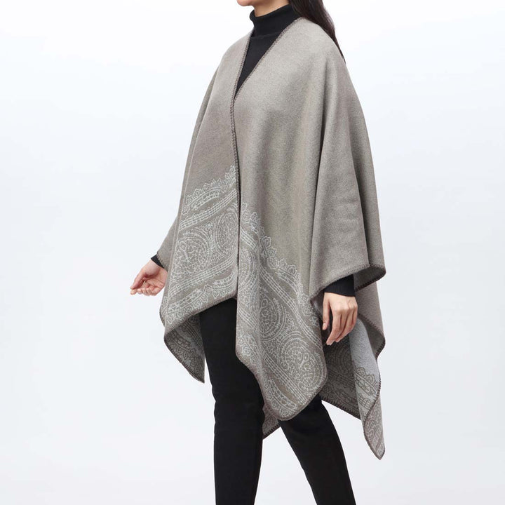 Grey Cape Shawl PW9802