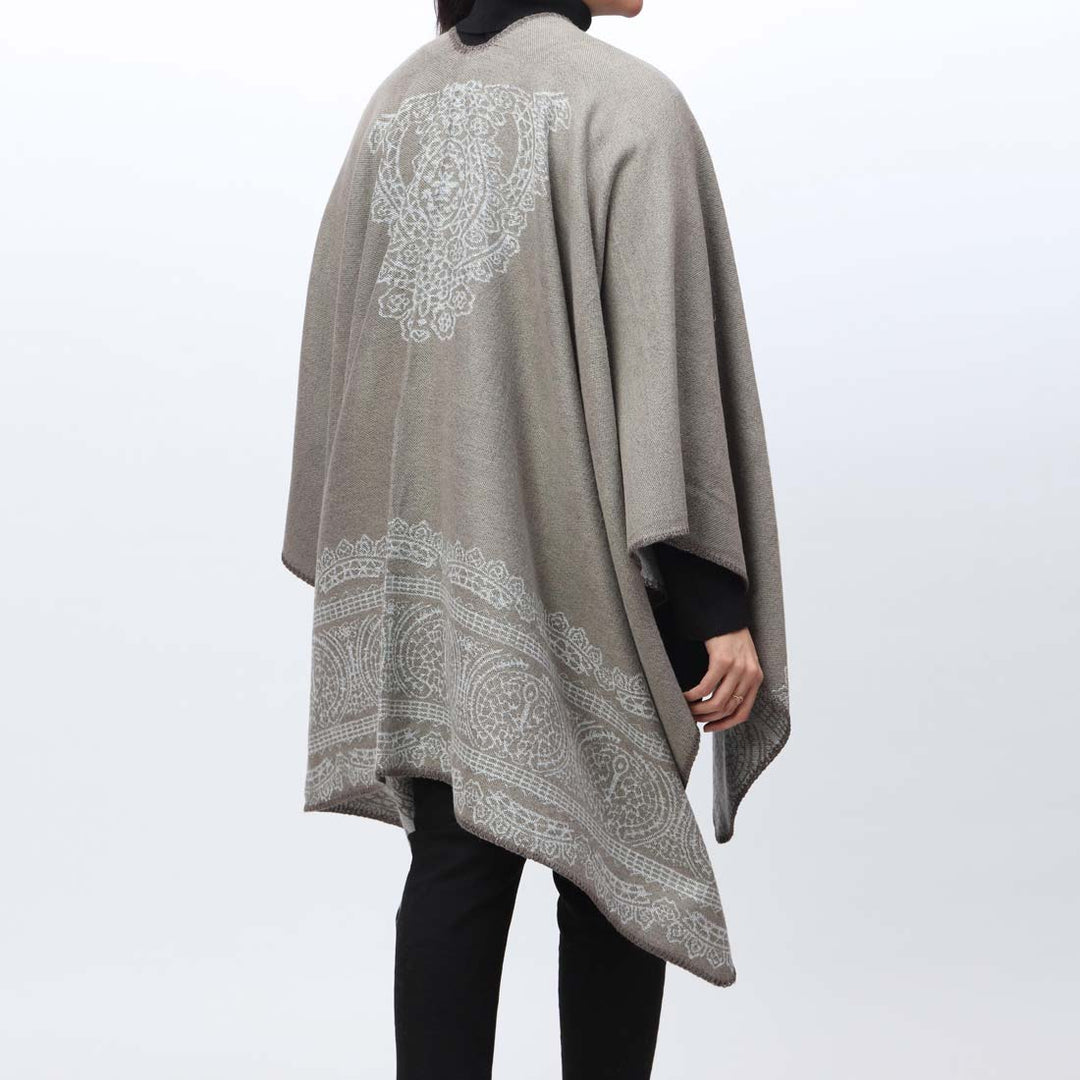 Grey Cape Shawl PW9802