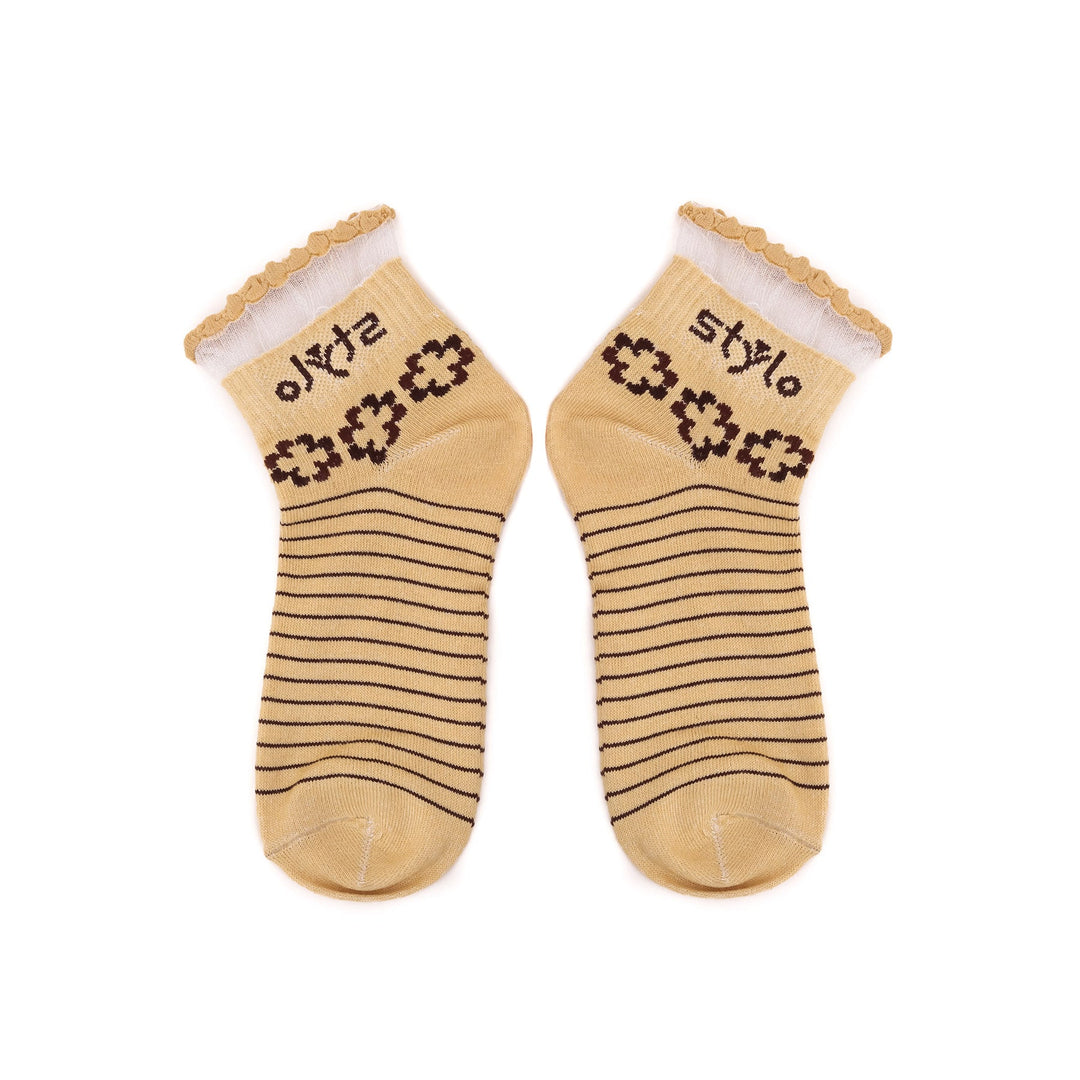 Beige Ladies Socks S01616