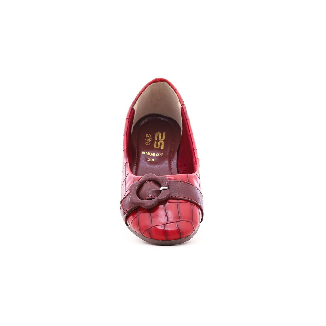 Maroon Winter Pumps WN0694