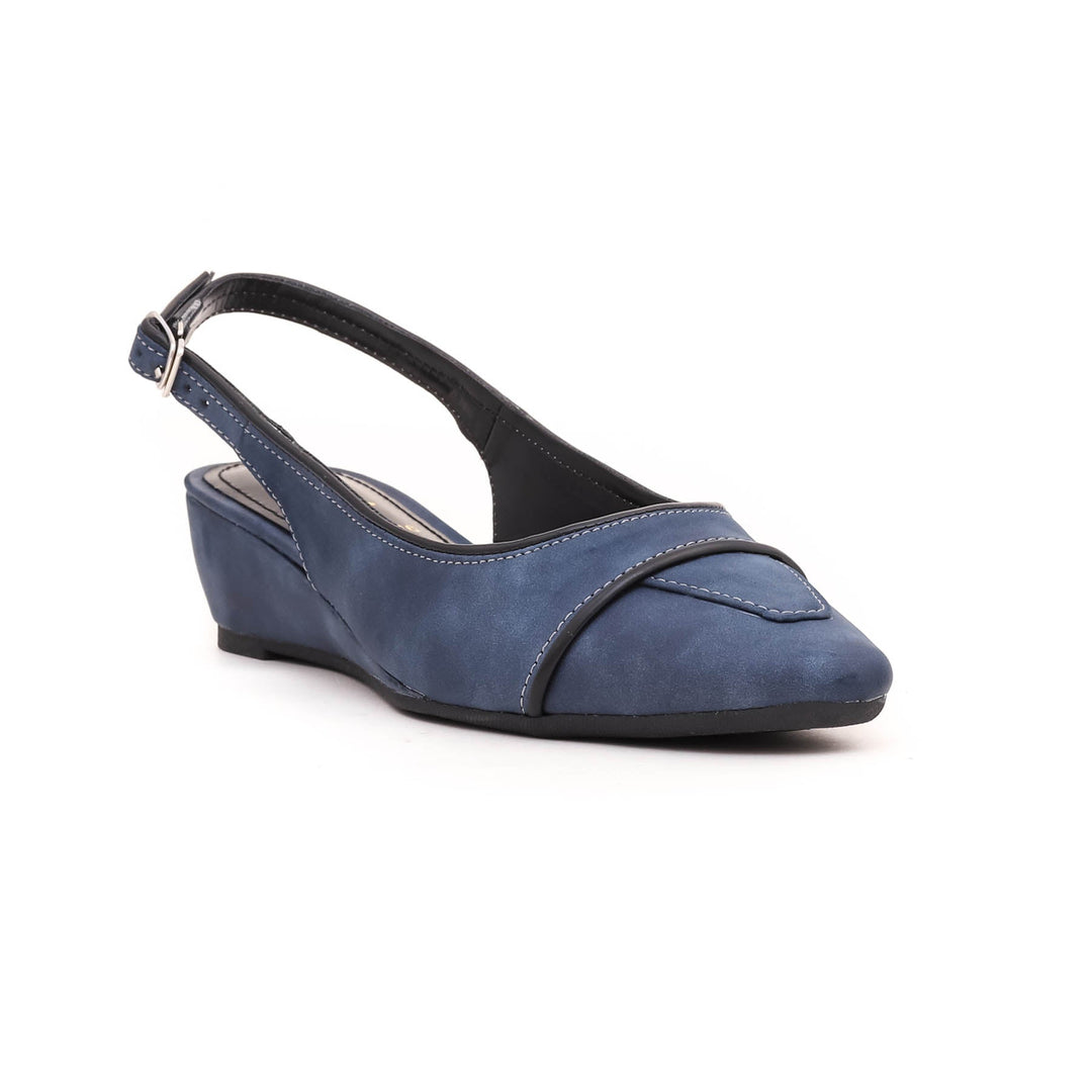 Blue Sling Back Wedges WN5306